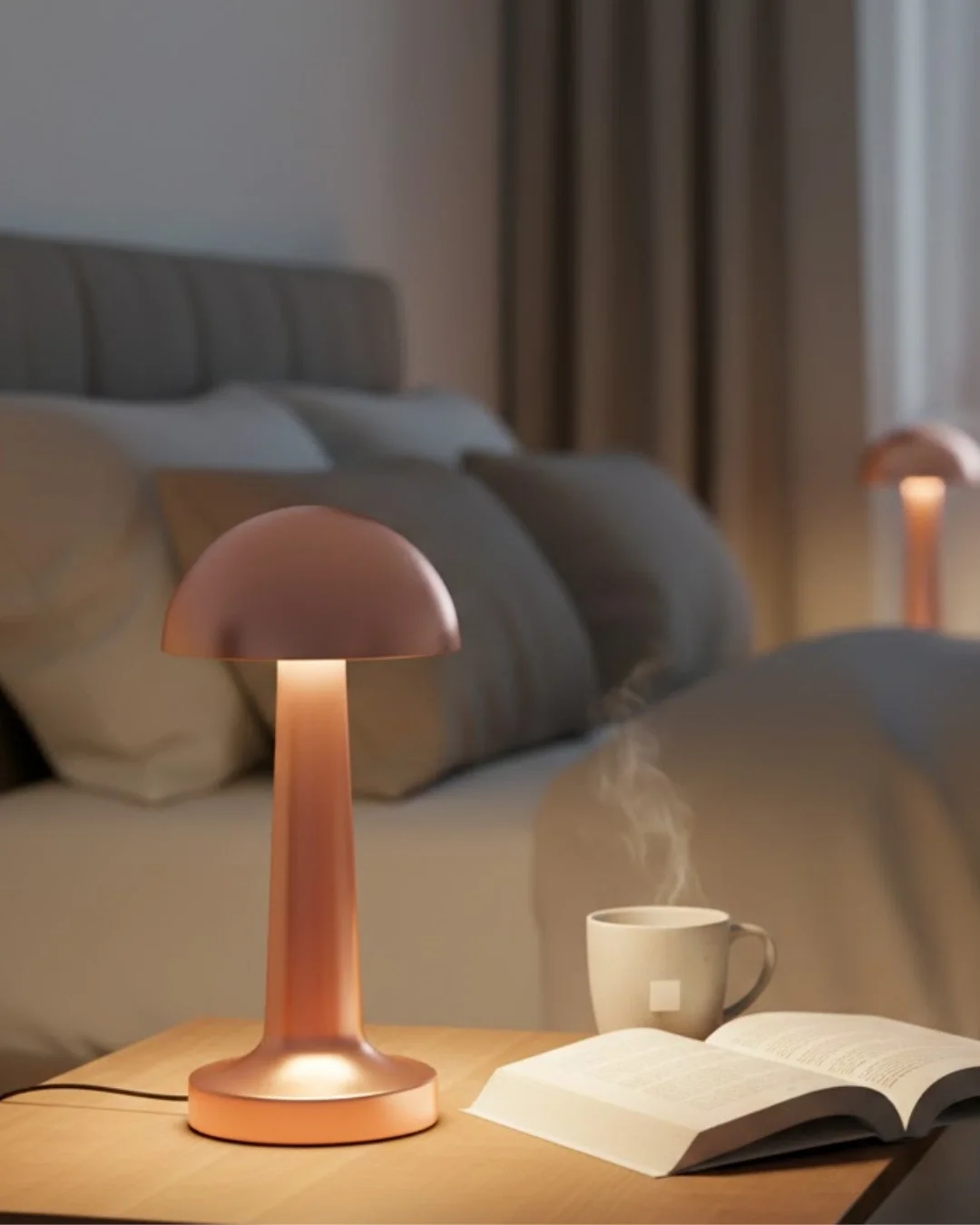 Şarjlı Mantar Masa Lambası 3 Seviyeli Dokunmatik LED USB Şarj Özellikli Fiyatı, Yorumları ve Özellikleri
