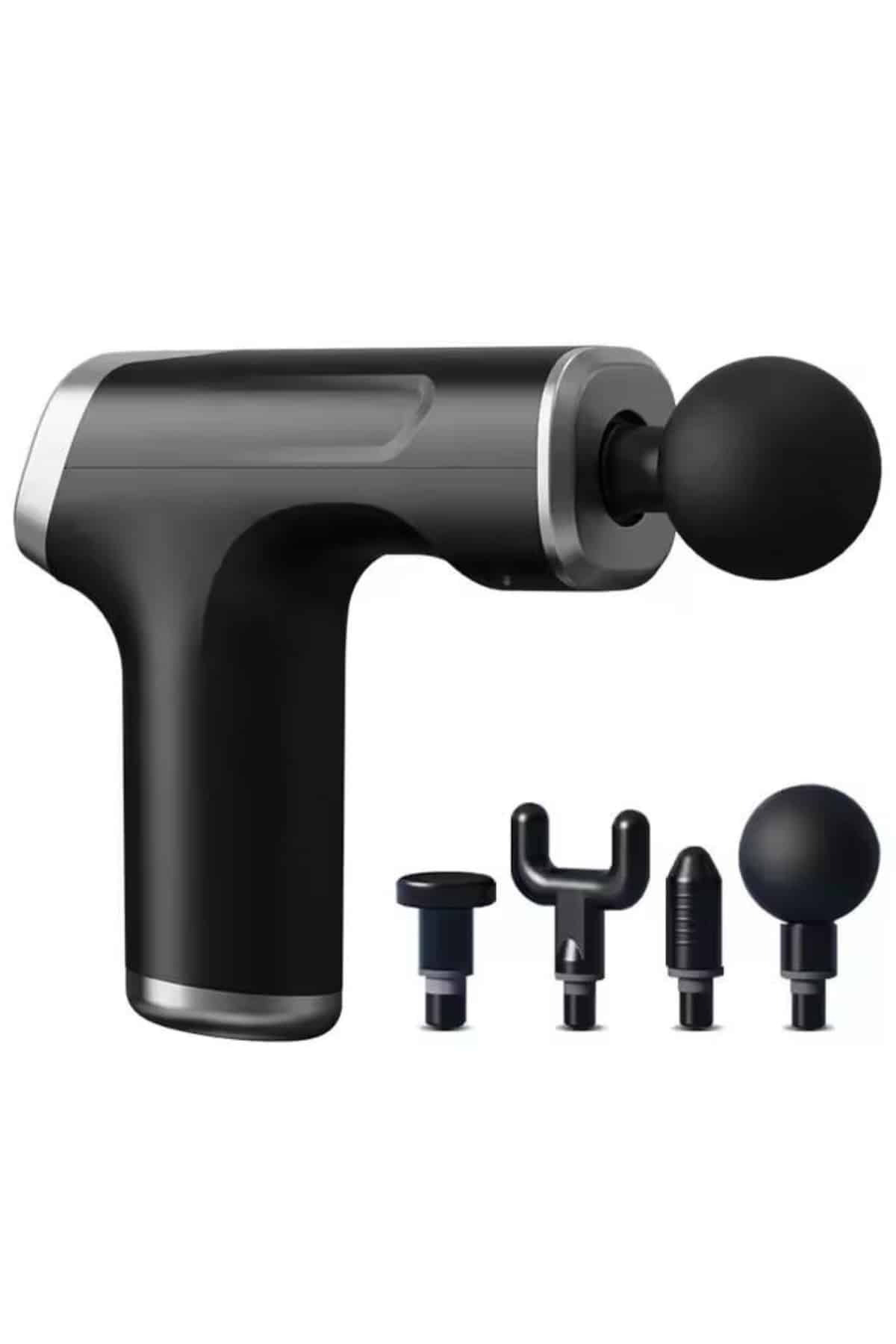 Şarjlı Masaj Tabancası 4 Başlıklı Mini Masaj Tabancası ve Masaj A