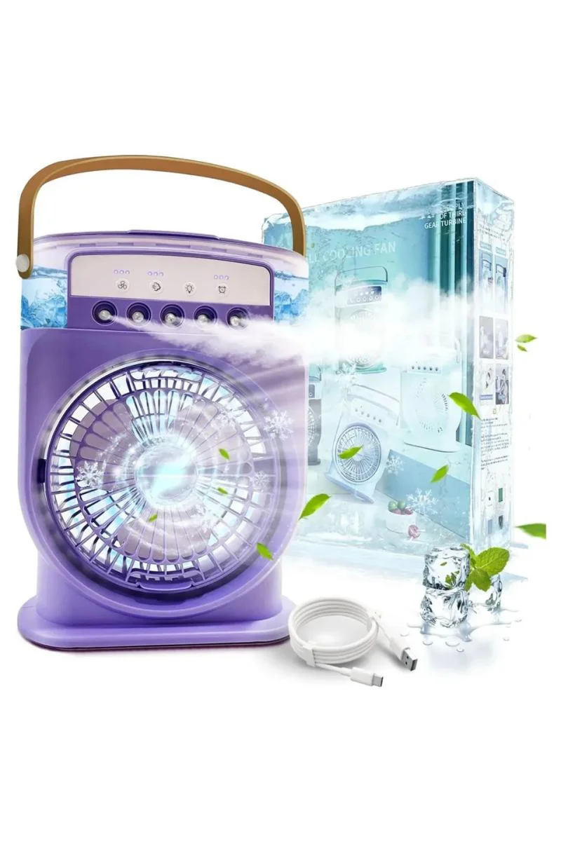 Şarjlı Masaüstü Vantilatör 600ml Su Hazneli Taşınabilir Fan 2000mAh Pil Yeşil Fiyatı, Yorumları ve Özellikleri