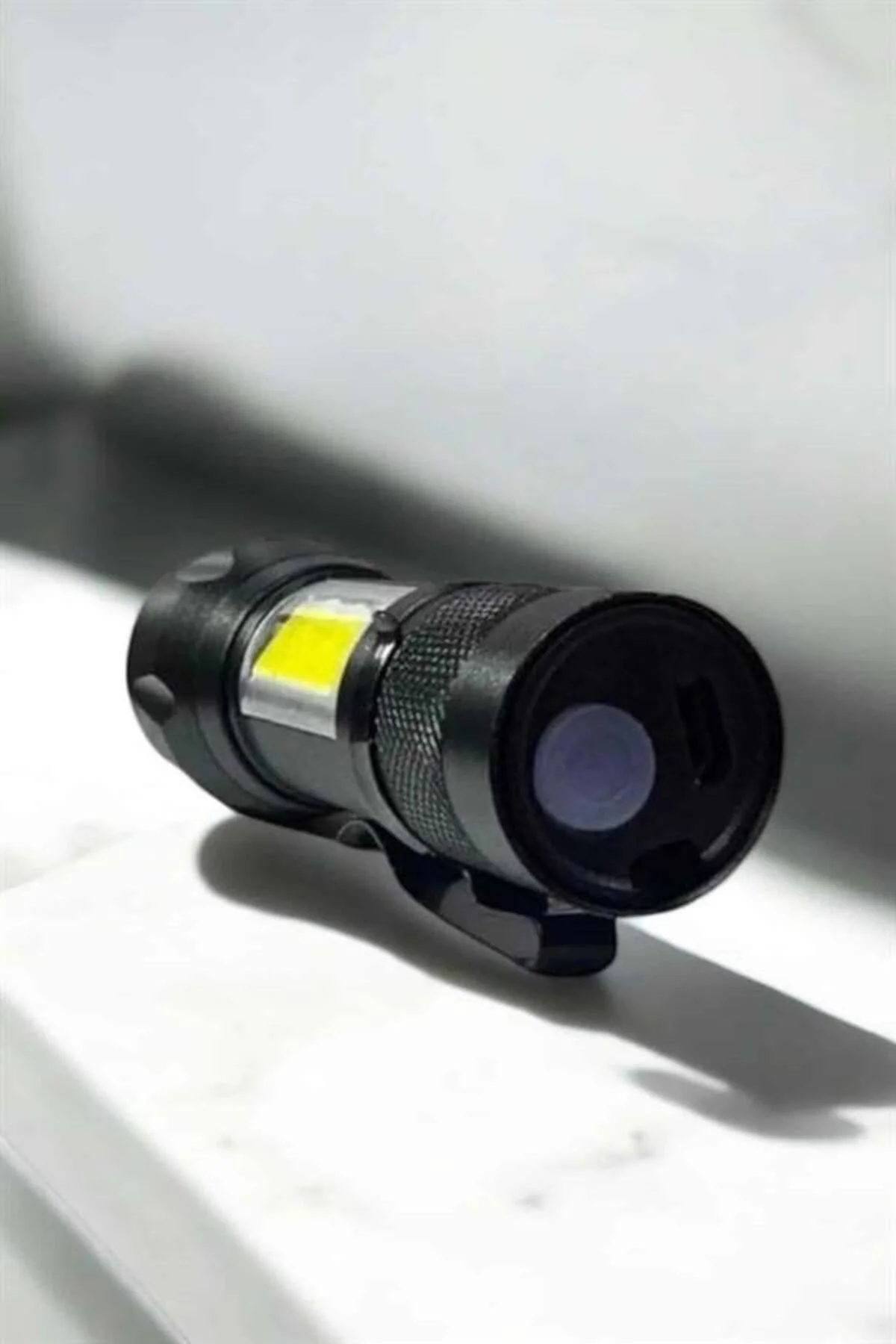 Şarjlı Metal Zoomlu El Feneri Işıldak Led Işık Taşınabilir El Lam