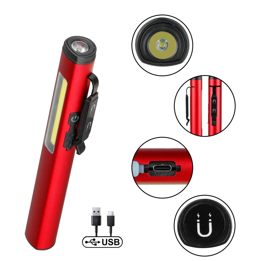 Just Cheap Store Şarjlı Mıknatıslı Çalışma Lambası Cep Feneri  Wt-307-S