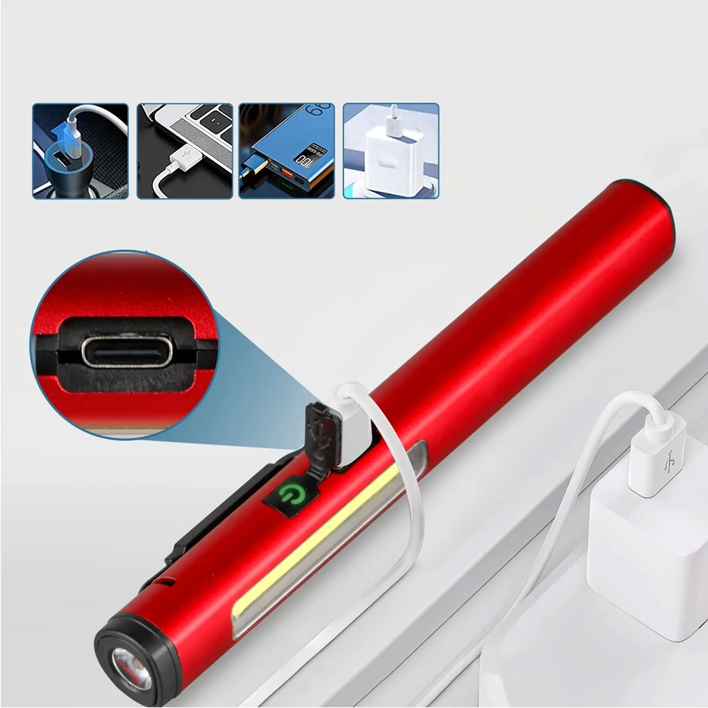 Just Cheap Store Şarjlı Mıknatıslı Çalışma Lambası Cep Feneri  Wt-307-S