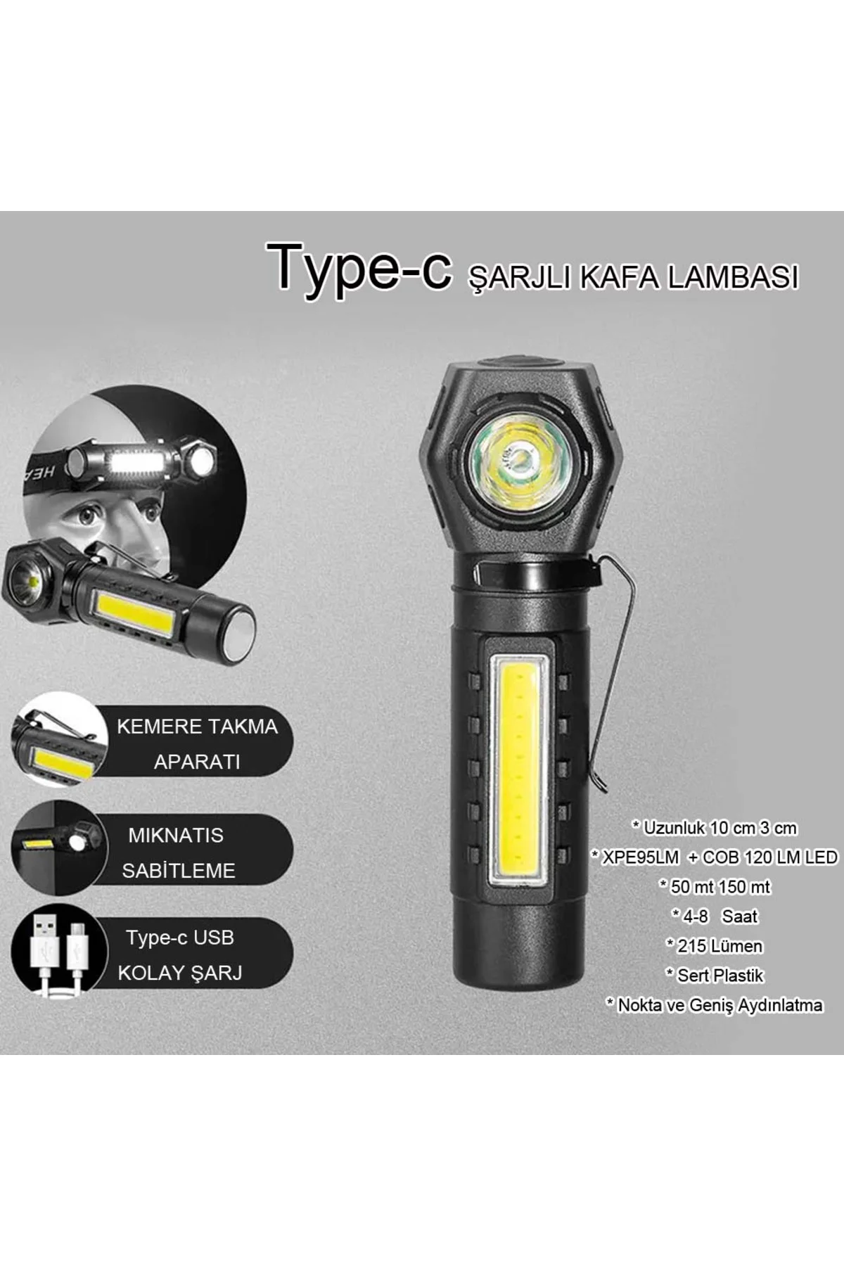 ŞARJLI MIKTANISLI KAFA LAMBASI WATTON WT-621