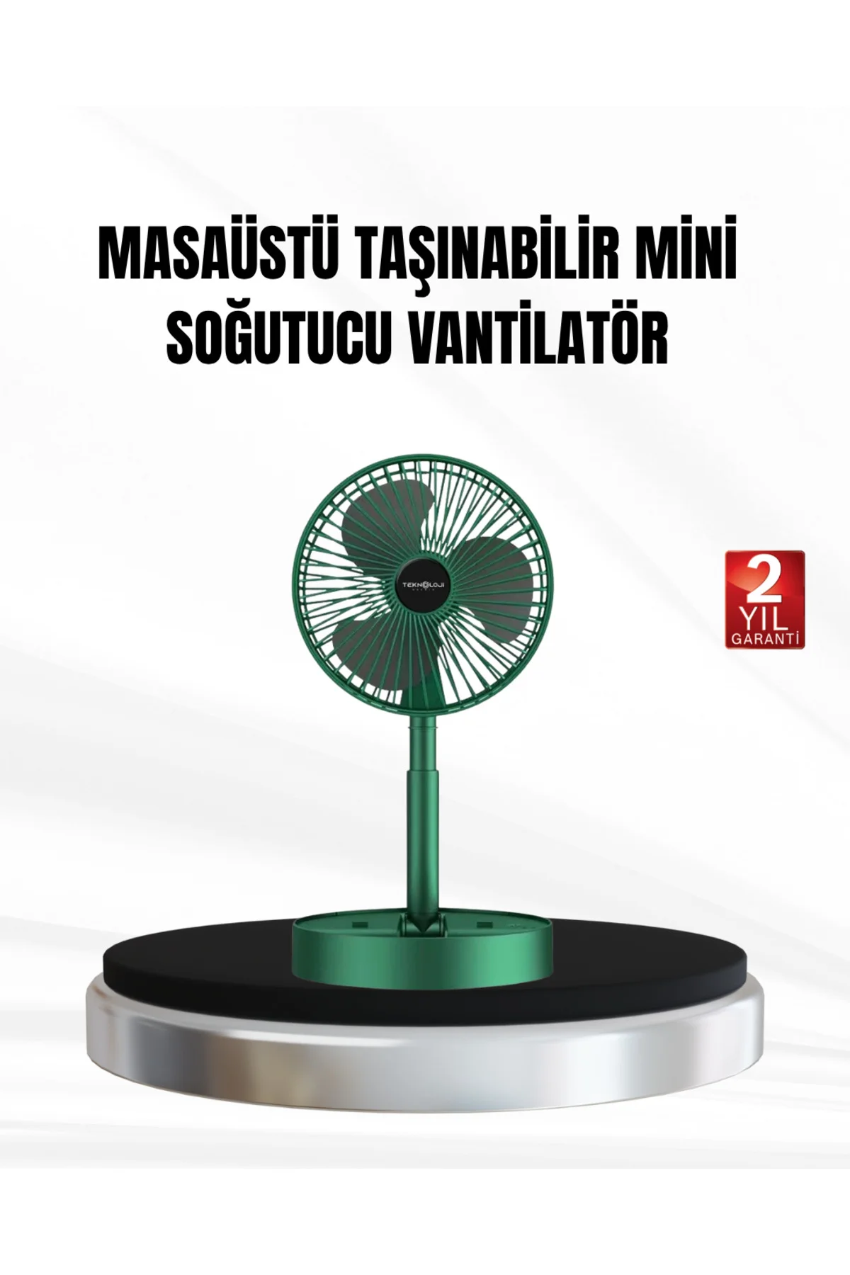 Şarjlı Mini Fan Katlanabilir 3 Hız Ayarlı Taşınabilir Tasarımlı