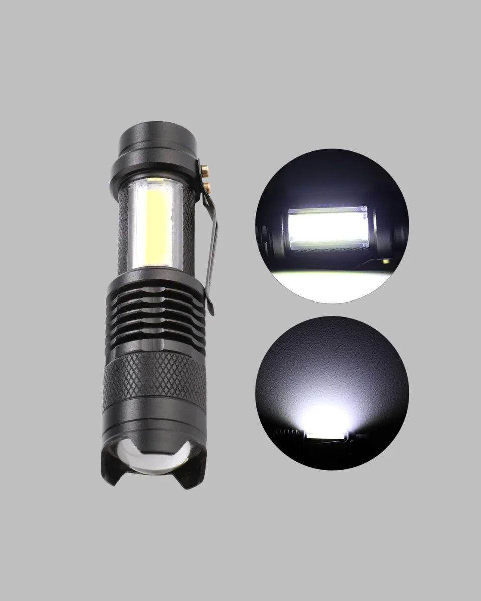 Şarjlı Mini LED El Feneri 2000 Lümen Su Geçirmez