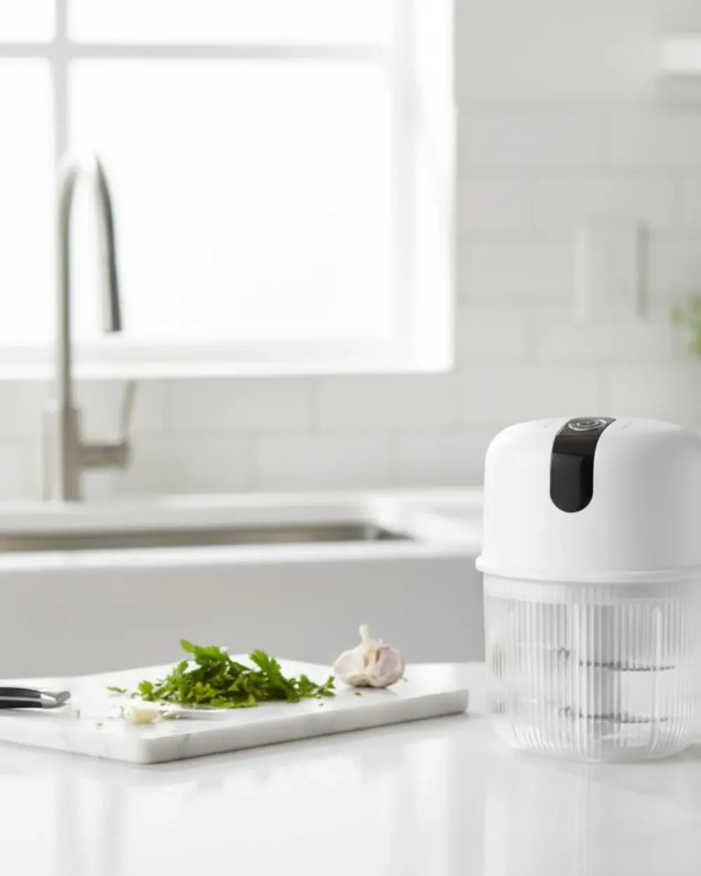 Şarjlı Mini Sarımsak Doğrayıcı USB Şarjlı 250 ml