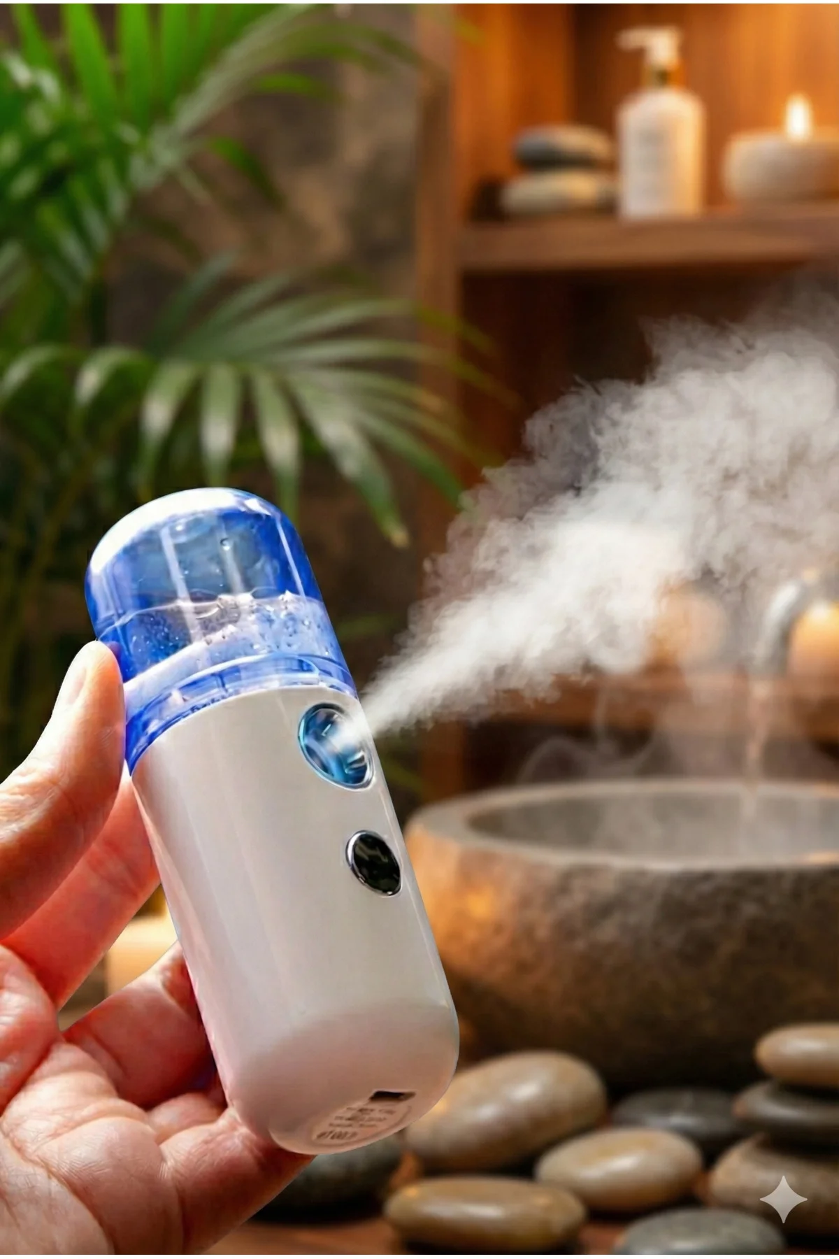 Şarjlı Mini Yüz Nemlendirici Dezenfektan Cihazı Mist Sprayer - Görsel 2