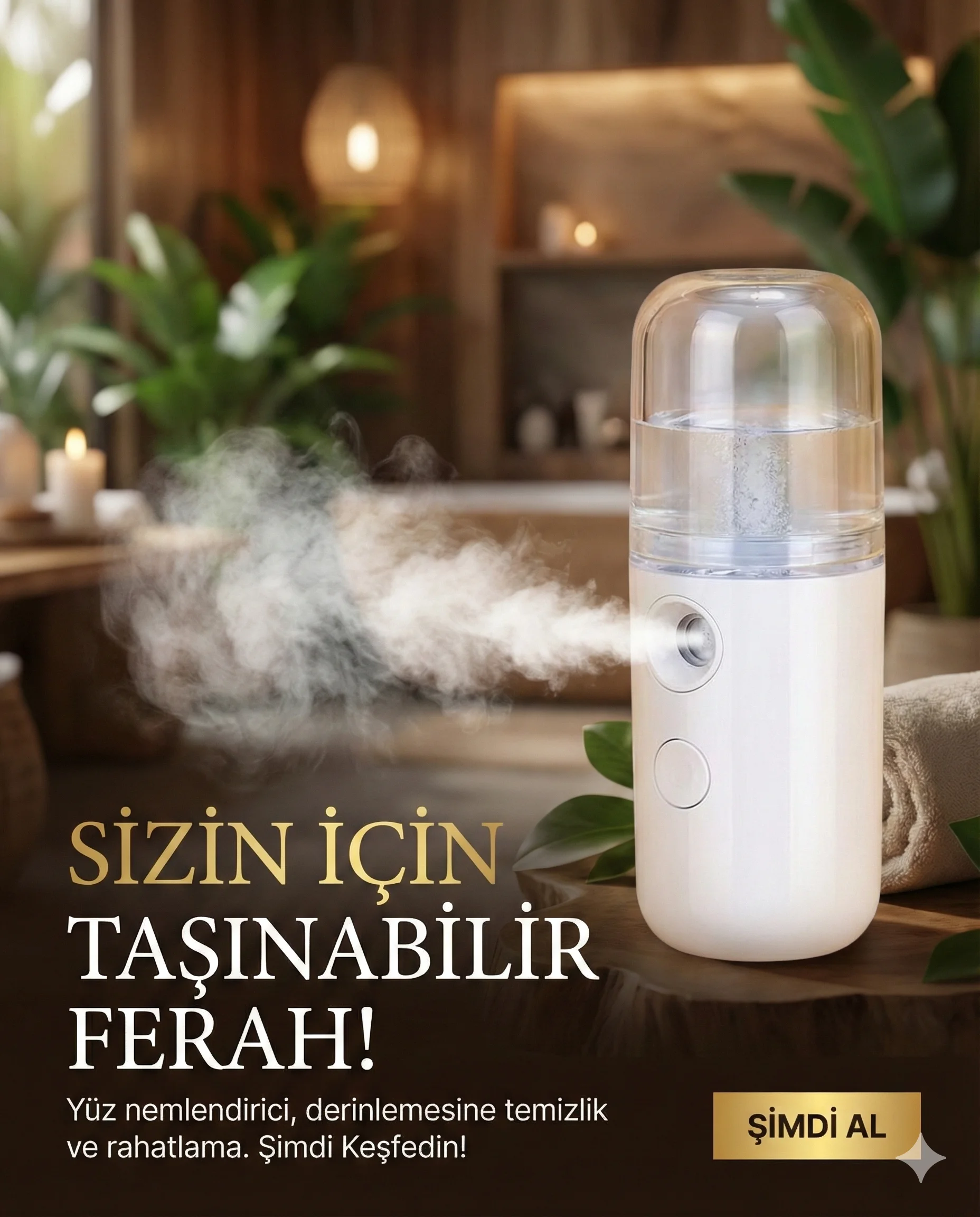 Şarjlı Mini Yüz Nemlendirici Dezenfektan  Mist Sprayer