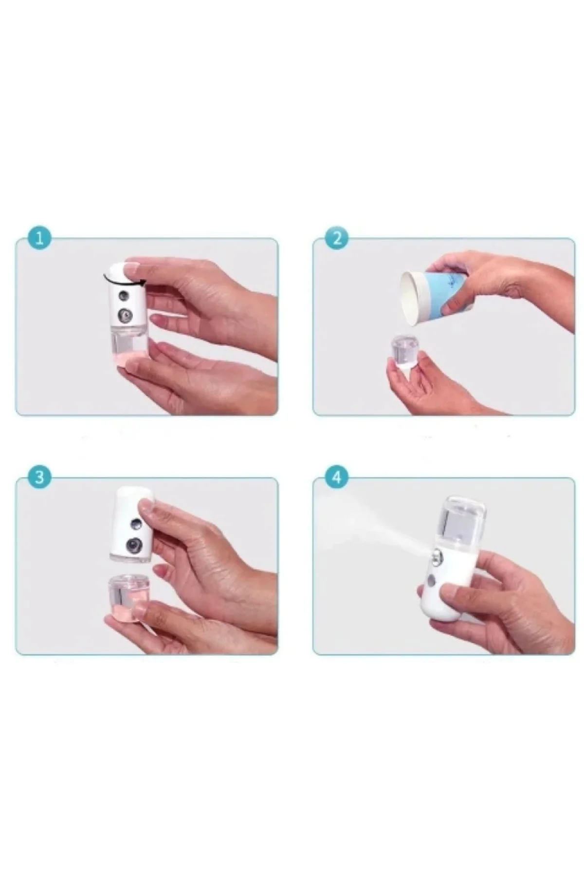 Şarjlı Mini Yüz Nemlendirici Dezenfektan Cihazı Mist Sprayer - Li Şarjlı Mini Yüz Nemlendirici Dezenfektan Cihazı Mist Sprayer - Li