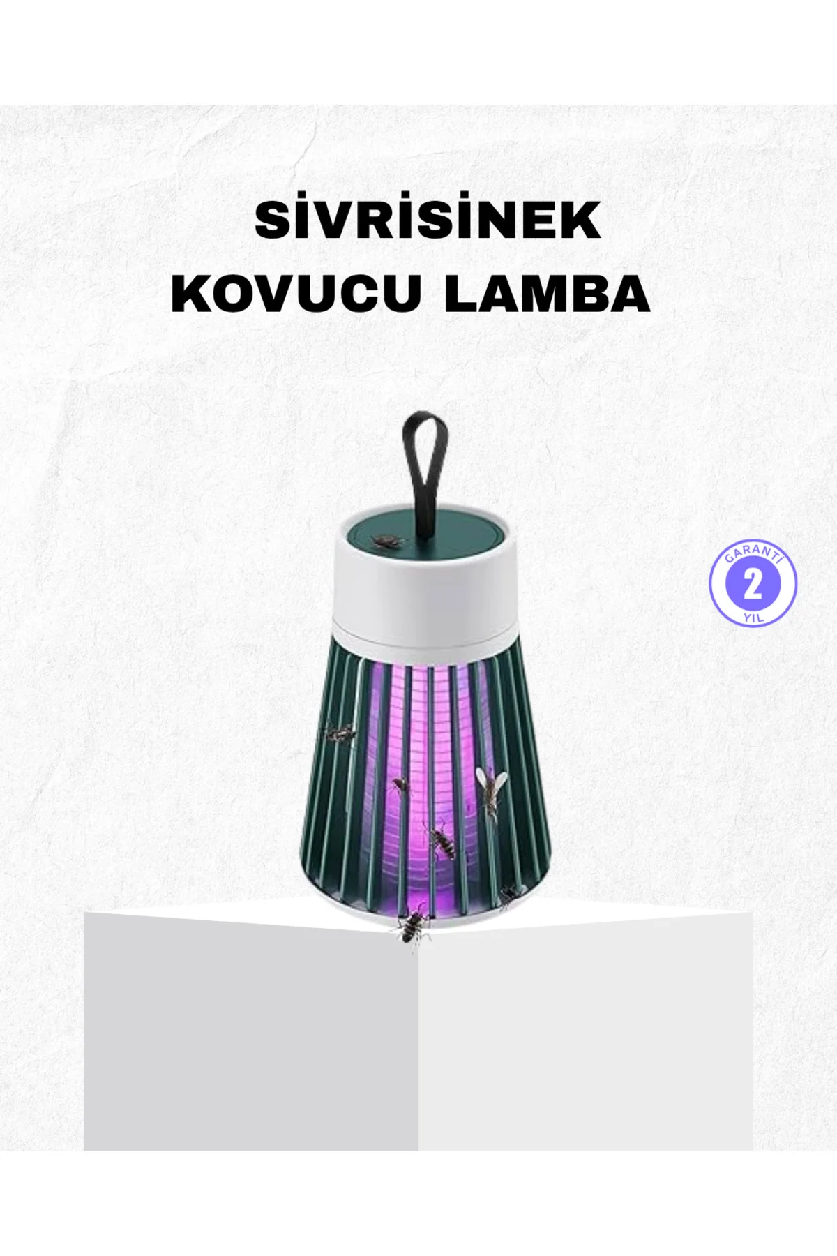 Şarjlı Mor Işıklı Sivrisinek Öldürücü Lamba – Sessiz ve Kimyasal 