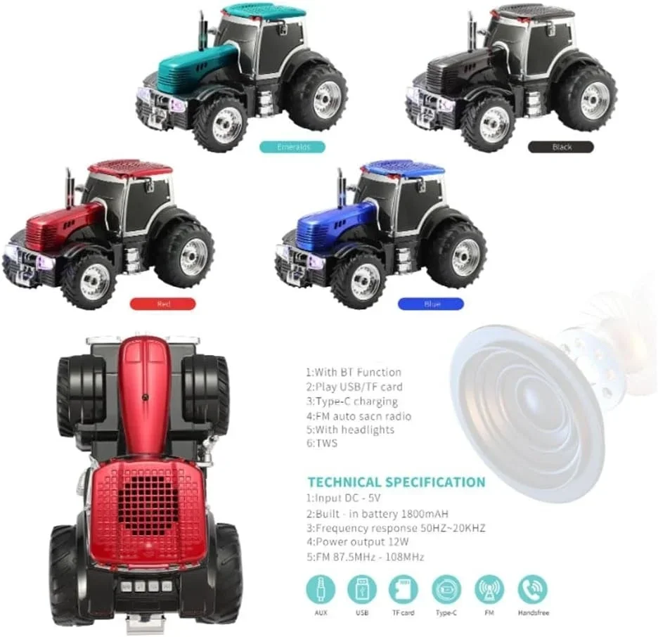 Şarjlı Nostaljik Traktör Tasarımlı Usb/aux Çıkışlı Fm Radyolu Bluetooth Hoparlör Speaker Bx40 Şarjlı Nostaljik Traktör Tasarımlı Usb/aux Çıkışlı Fm Radyolu Bluetooth Hoparlör Speaker Bx40