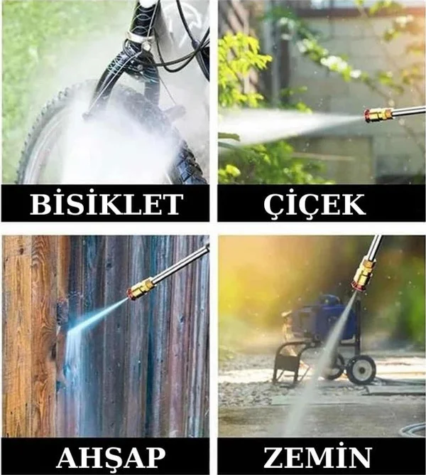 Şarjlı Oto Yıkama, Bahçe Sulama Tabancası Makinesi Yüksek Basınçl