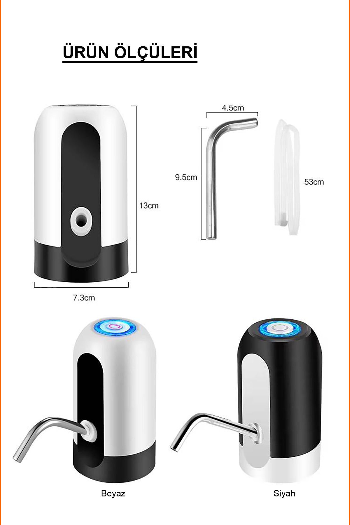 Şarjlı Otomatik Damacana Su Pompası 1200 Mah Bataryalı (BPA IÇERM