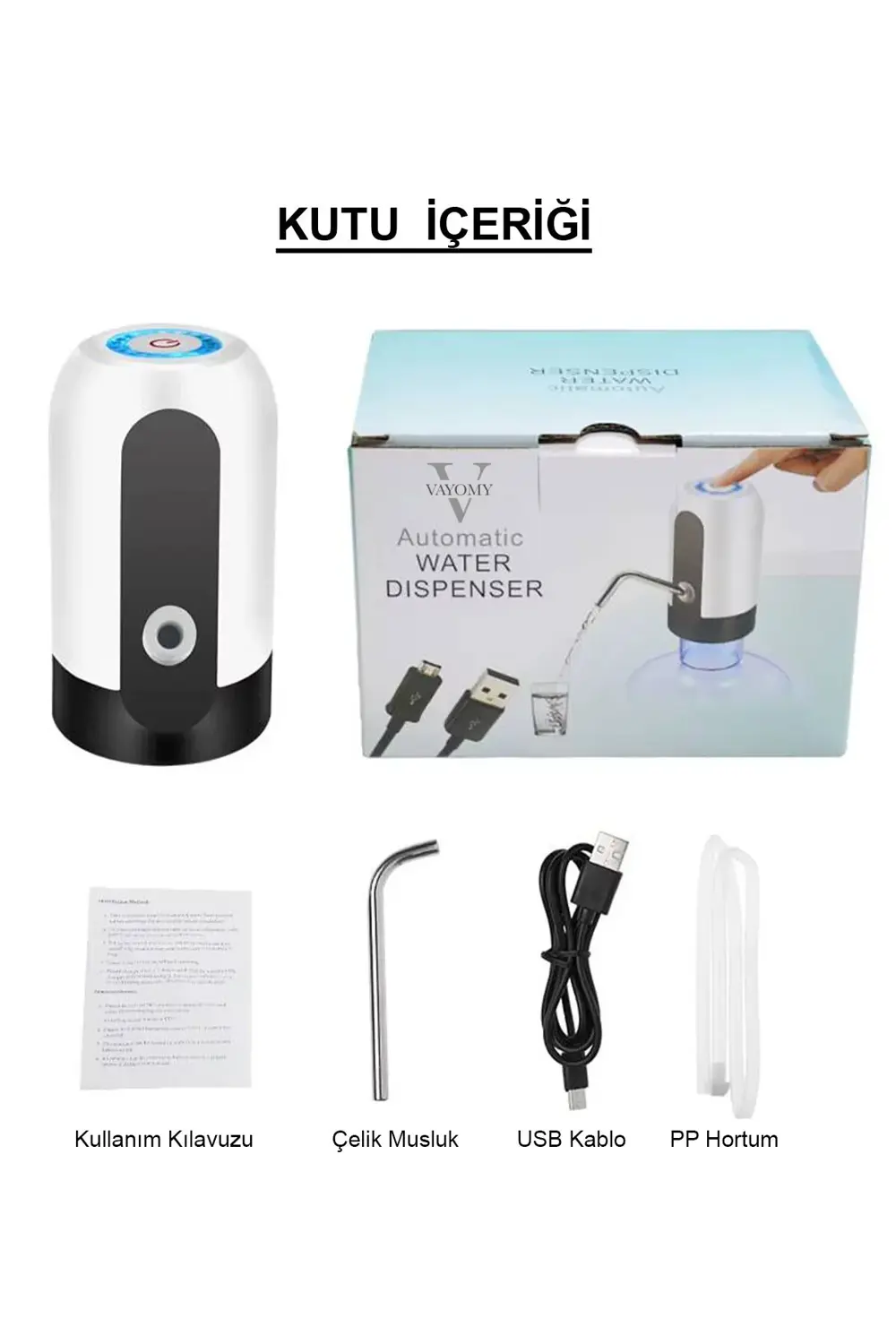 Şarjlı Otomatik Damacana Su Pompası 1200 Mah Bataryalı (BPA IÇERM