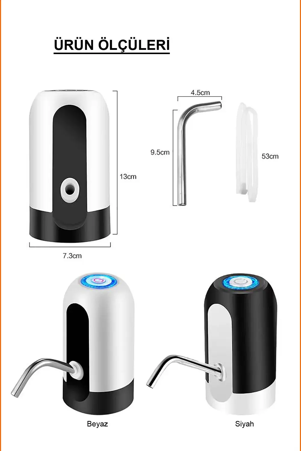 Şarjlı Otomatik Damacana Su Pompası 1200 Mah Bataryalı (BPA IÇERM