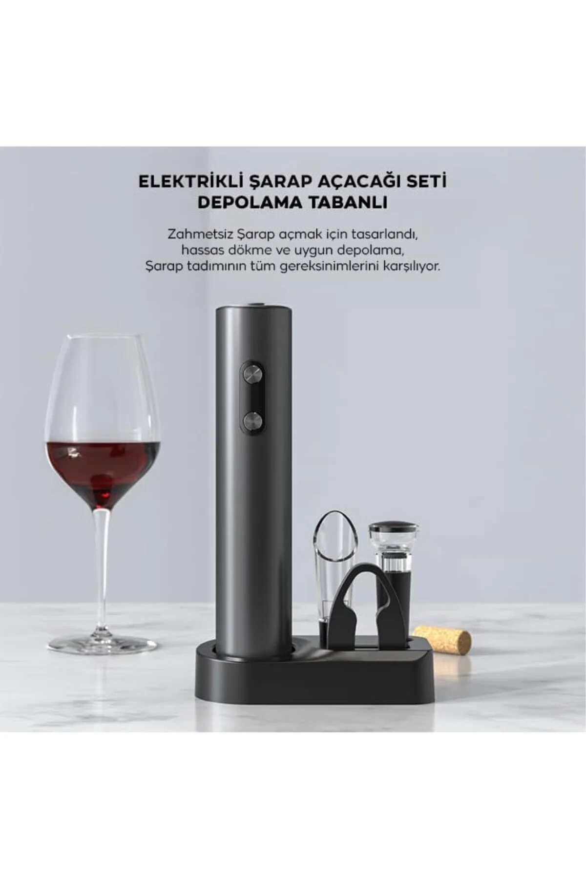Sarjlı Otomatik Şarap Açacağı Tirbuşon Seti Şarap açma seti, SIYA