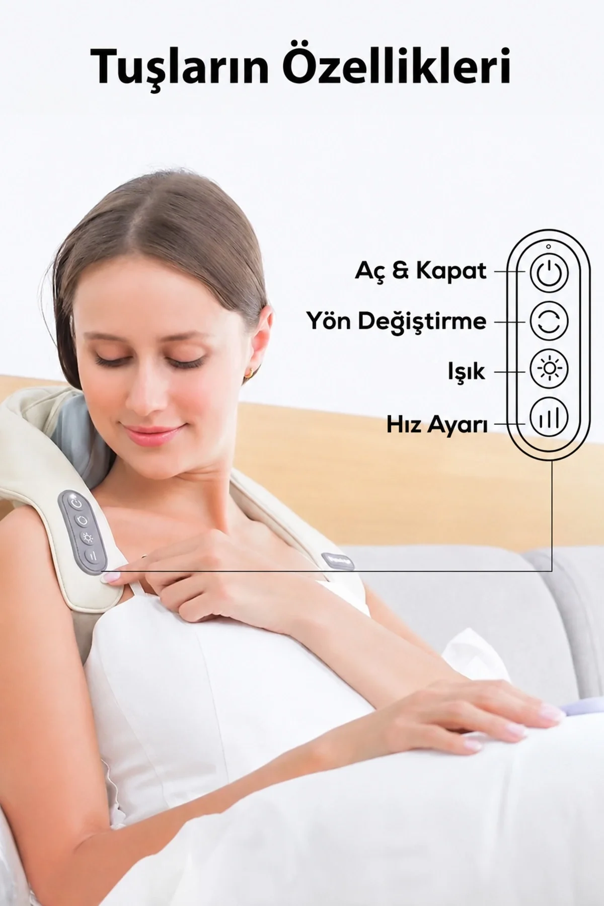 Şarjlı ovmalı masaj aleti boyun sırt ve bacak için insan eli hissi veren cihaz - Süpermarket