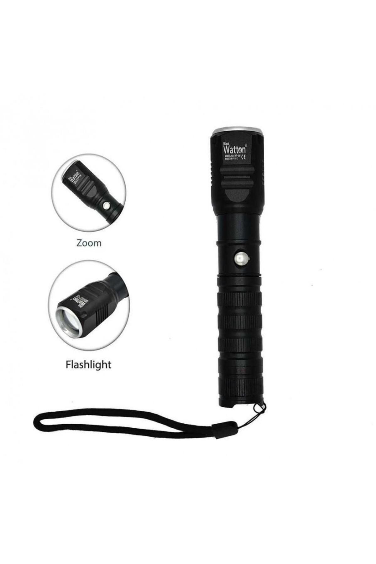 Zs Demir Şarjlı Pilli Zoomlu El Feneri