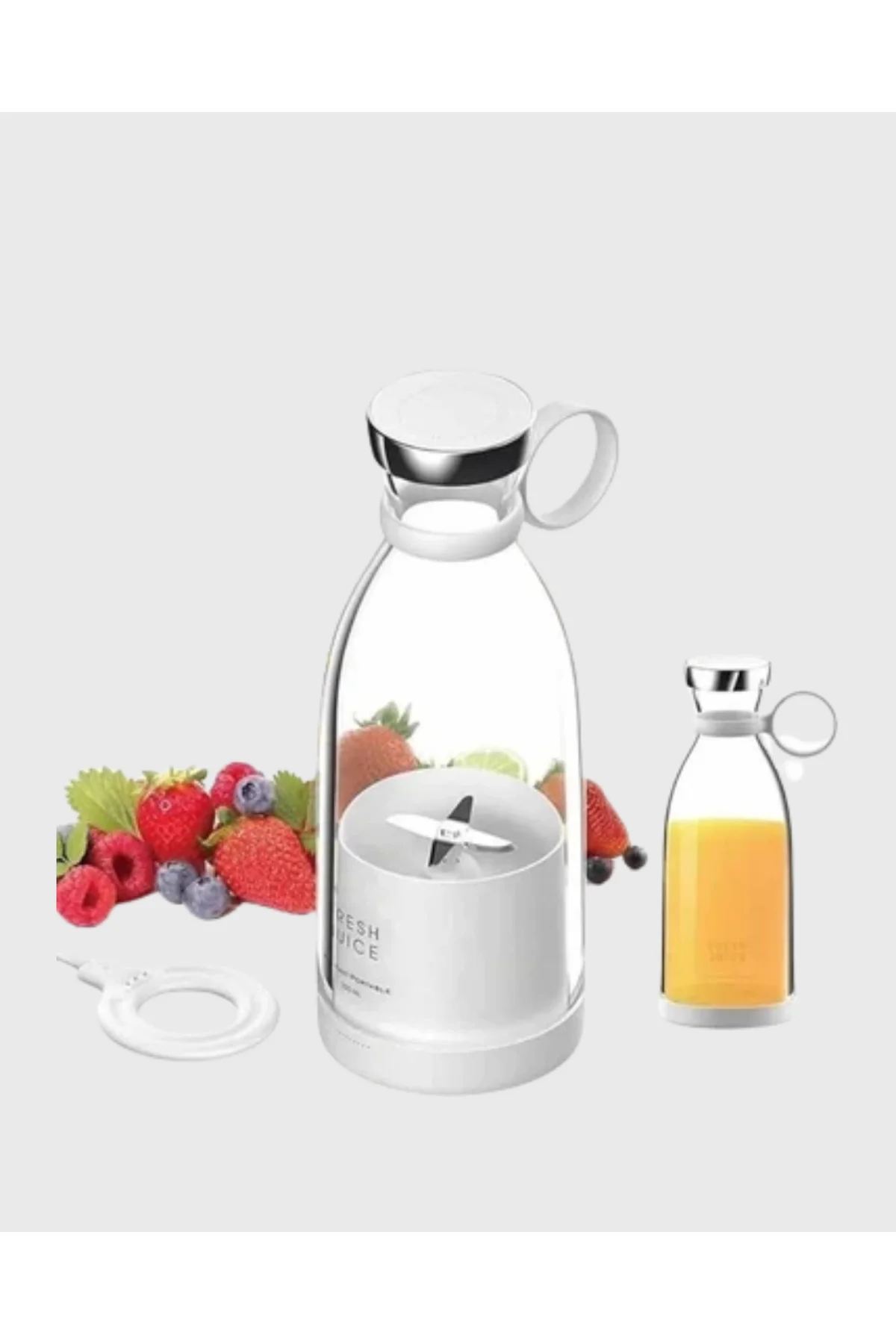 Şarjlı Portatif Blender – Gıda Sınıfı Malzeme, 10 Kullanımlık Pil