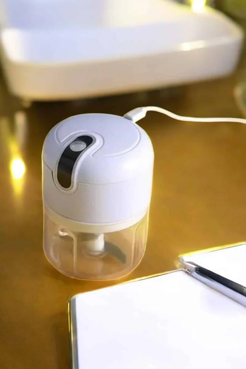 Şarjlı Portatif Mini Rondo Doğrayıcı - 250ml USB Şarjlı Çelik Bıçaklı