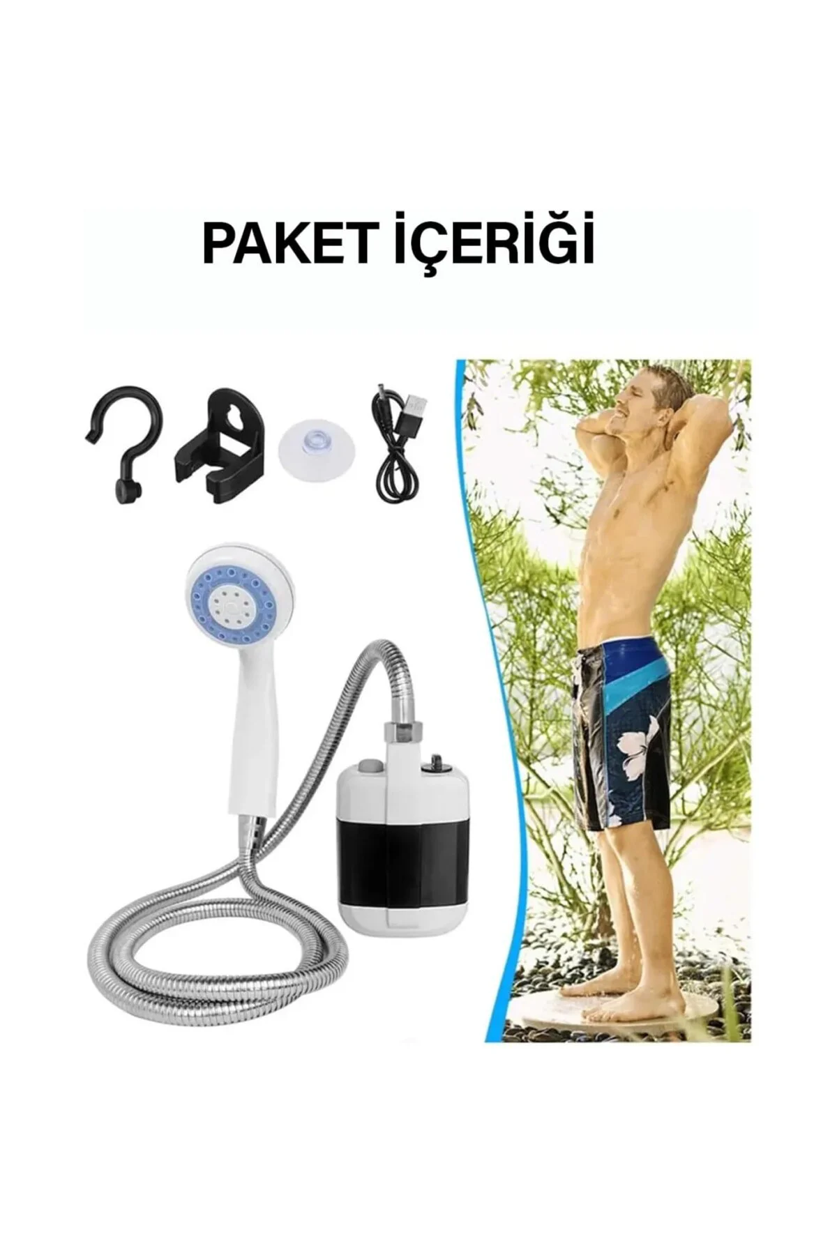 Şarjlı Portatif Taşınabilir Duş