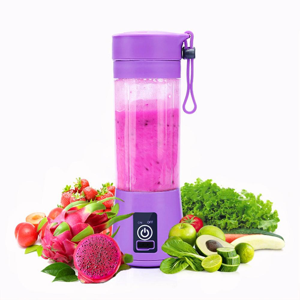 Şarjlı Portatif El Blenderi 380 Ml Usb Kablolu Mor (4490)