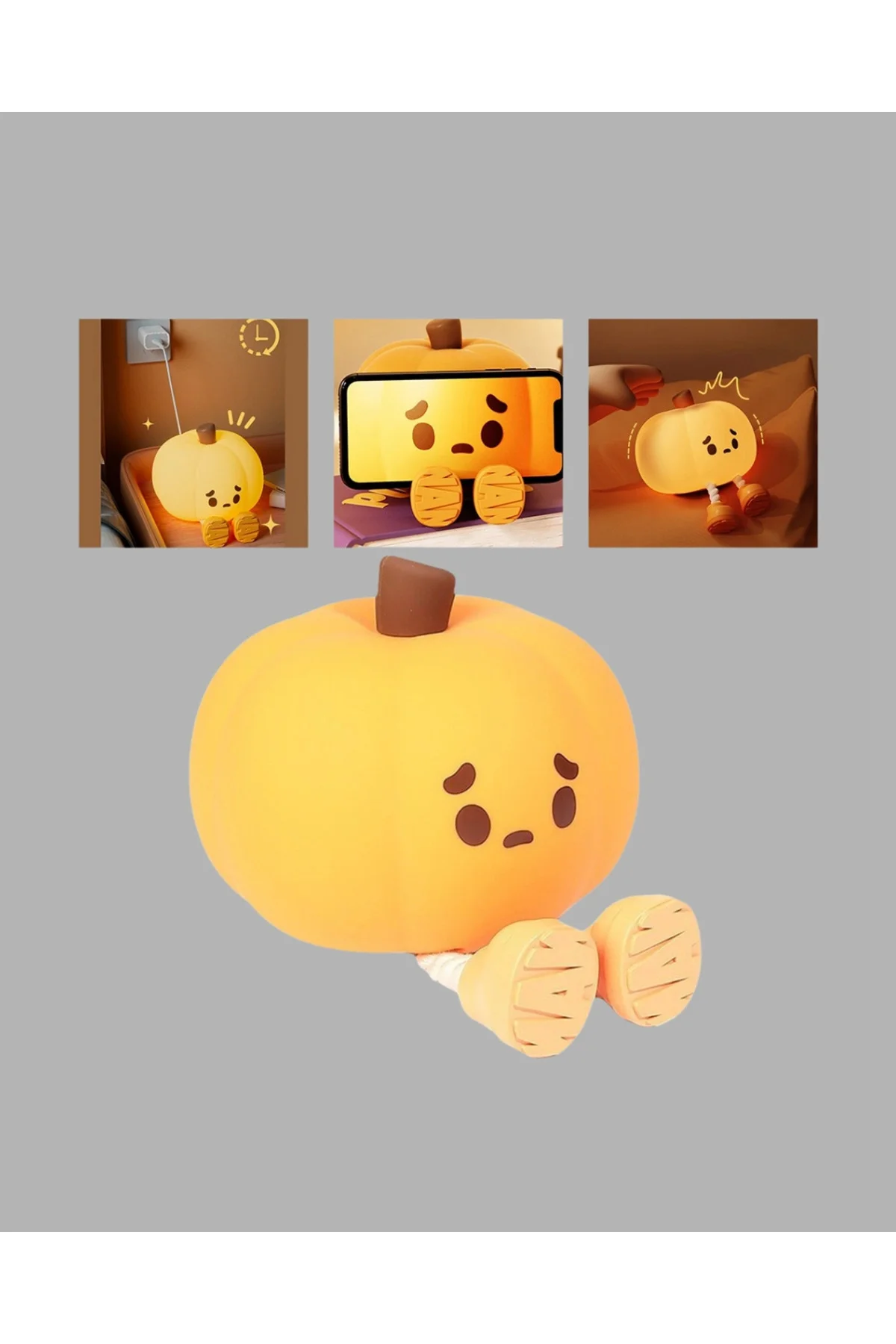 Şarjlı Pumpkin LED Masa Lambası Zamanlayıcılı Dokunmatik