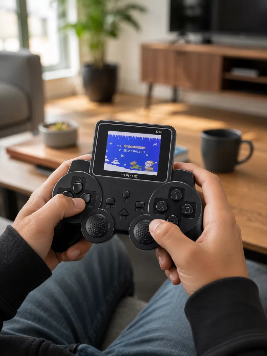 Şarjlı Retro Gamepad Oyun Konsolu: 520 Oyunlu TV Çıkışlı El Konsolu - Eski Günleri Hatırla
