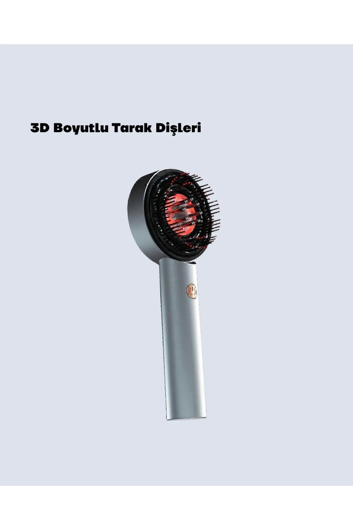 Şarjlı Saç Derisi Masaj Cihazı Kırmızı Işık ve 3D Tarak Dişli