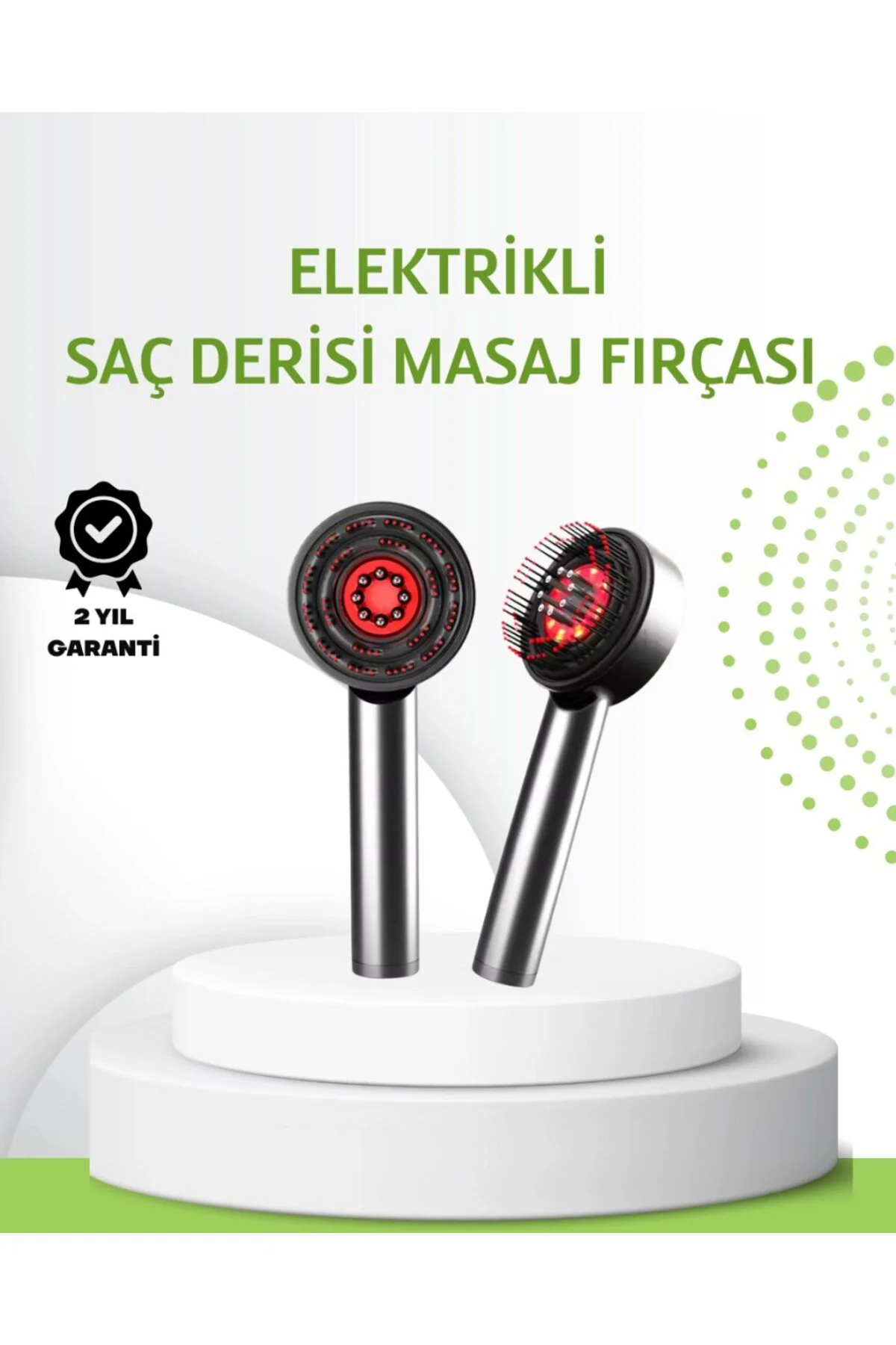 Şarjlı Saç Derisi Masaj Cihazı Kırmızı Işık Ve 3d Tarak Dişli