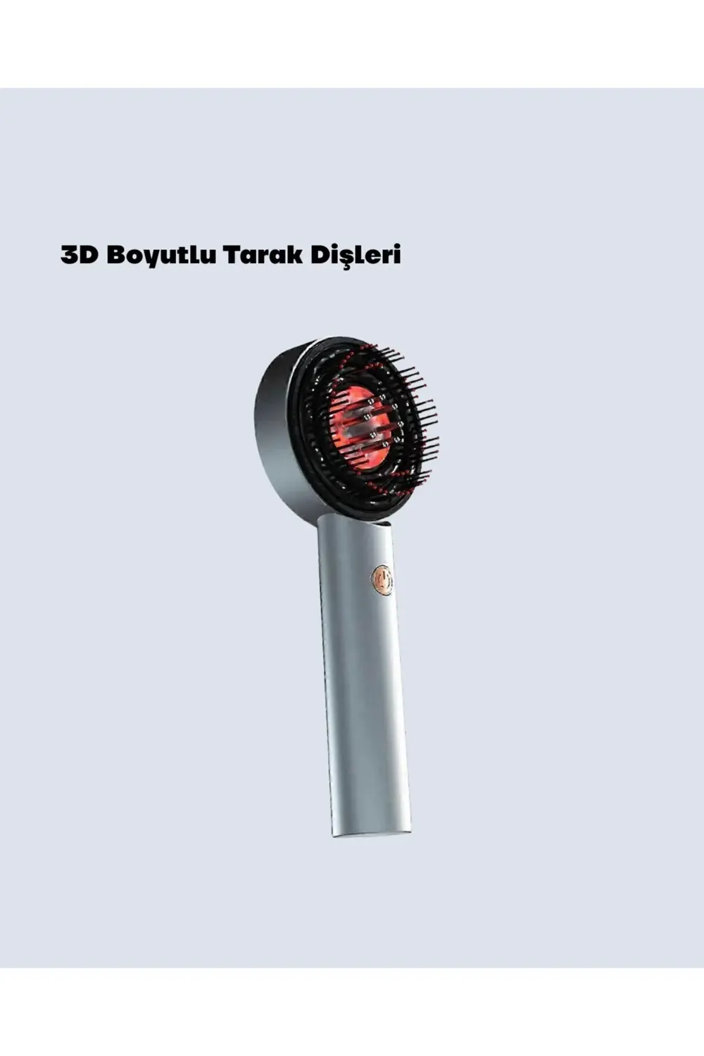 Şarjlı Saç Derisi Masaj Cihazı Kırmızı Işık ve 3D Tarak Dişli