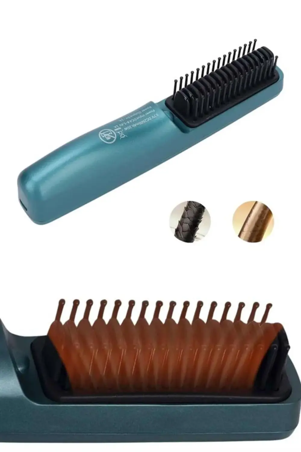 Şarjlı Saç Düzleştirici Tarak İyon Özellikli Sıkı Dişli Elektrikl