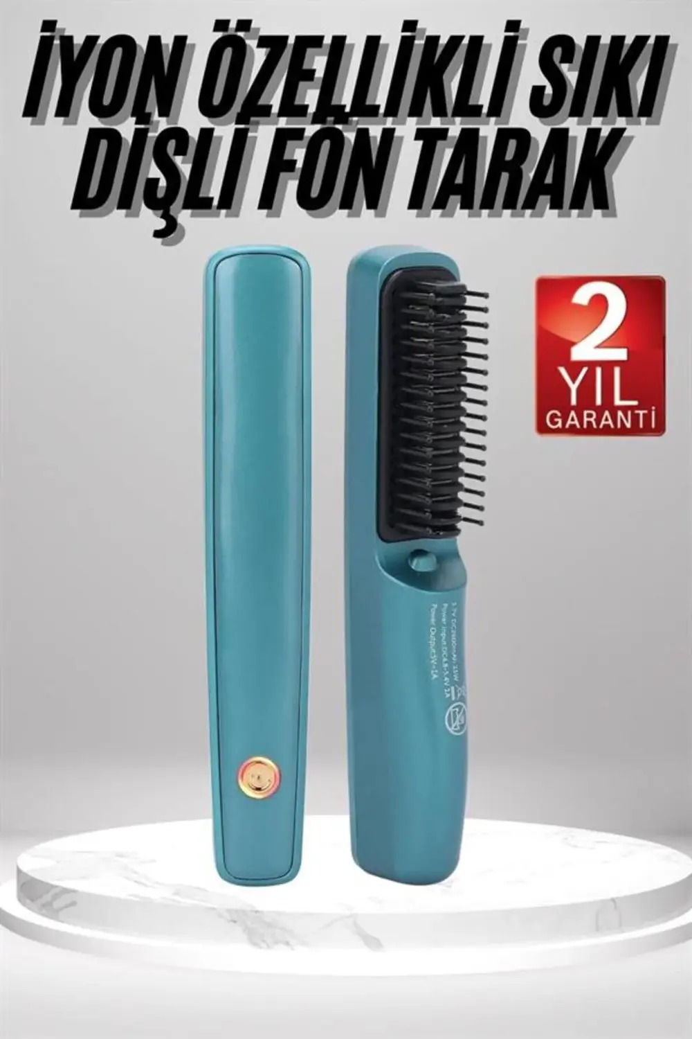 Şarjlı Saç Düzleştirici Tarak İyon Özellikli Sıkı Dişli Elektrikl