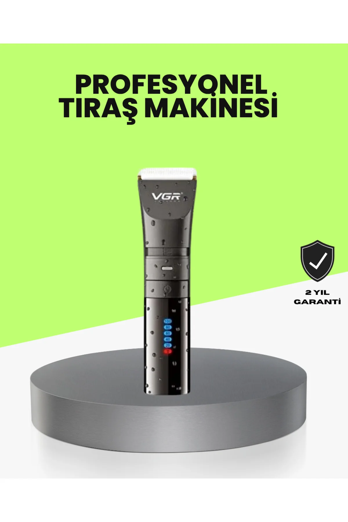 Şarjlı Saç Kesme Makinesi – 4 Taraklı, 2 Kademeli Güç Ayarı, Uzun Pil Ömrü