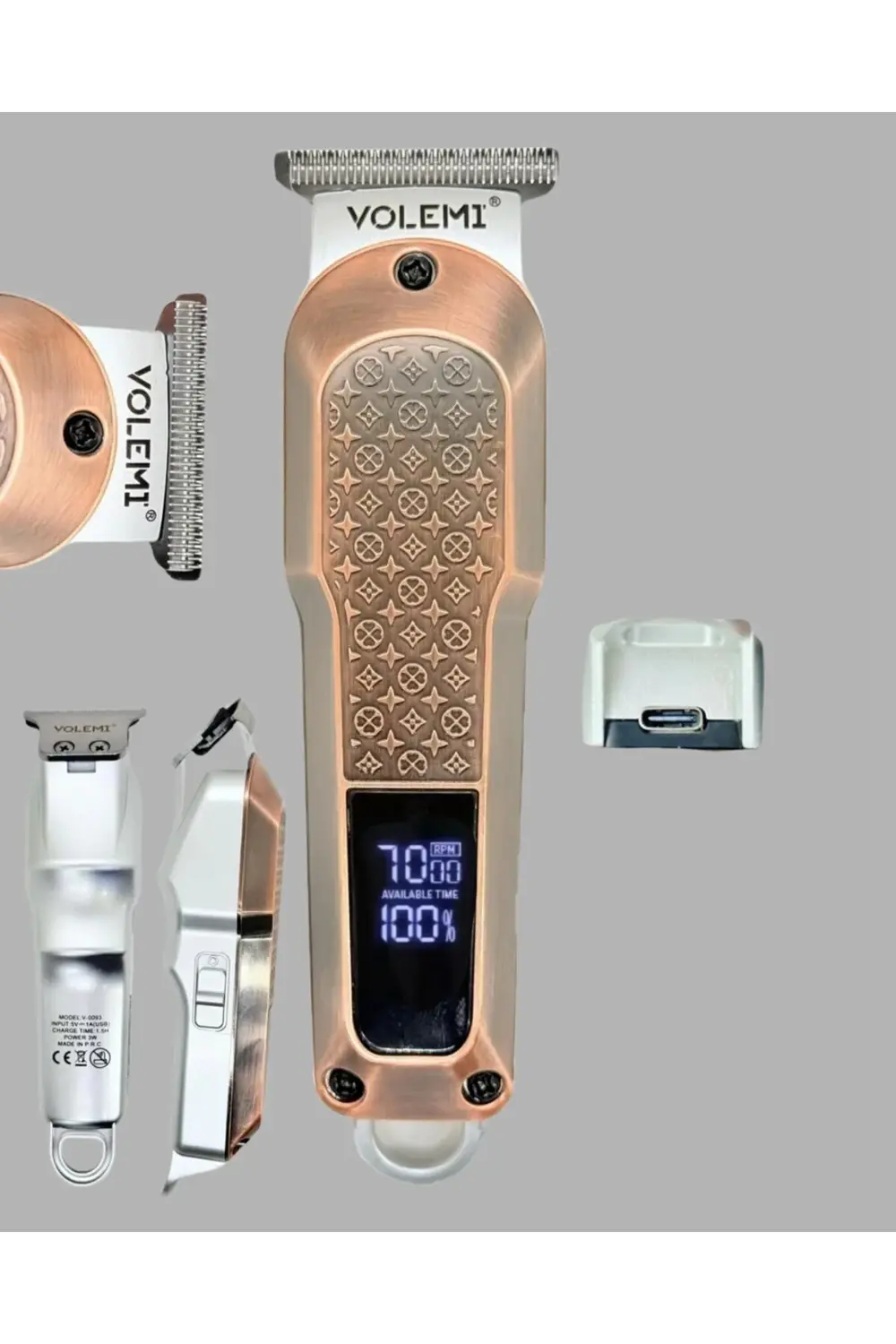 Şarjlı Saç Kesme Makinesi – Type-C Girişli LCD Ekranlı ve Sessiz