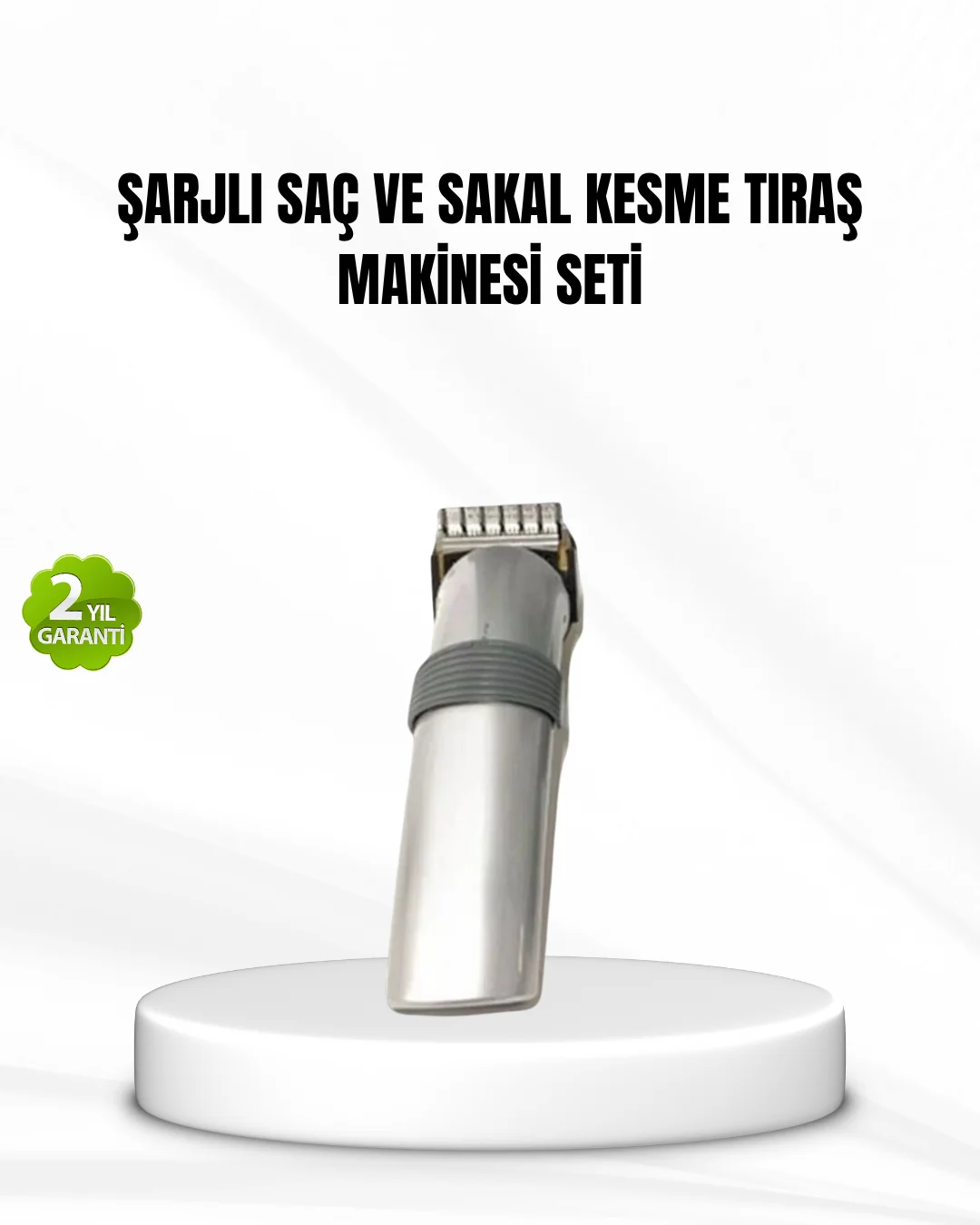 Şarjlı Saç ve Sakal Kesme Makinesi – Paslanmaz Çelik Bıçak, Ayarlanabilir Başlık Şarjlı Saç ve Sakal Kesme Makinesi – Paslanmaz Çelik Bıçak, Ayarlanabilir Başlık