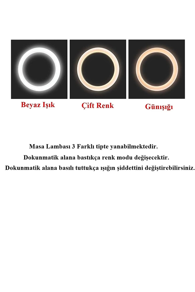 Just Cheap Store Şarjli Sari Ve Beyaz Renk Masa Lambasi  Wt-005