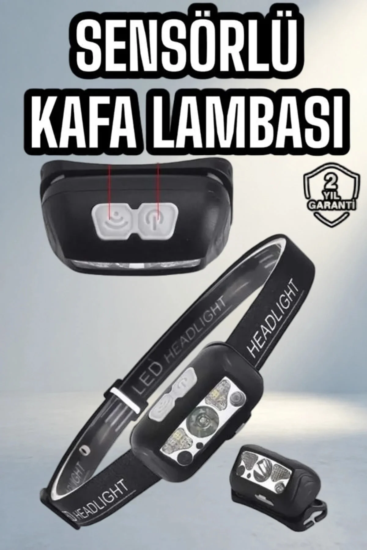 Şarjlı Sensörlü Kafa Lambası 4 Modlu Kamp Şarjlı Sensörlü Kafa Lambası 4 Modlu Kamp