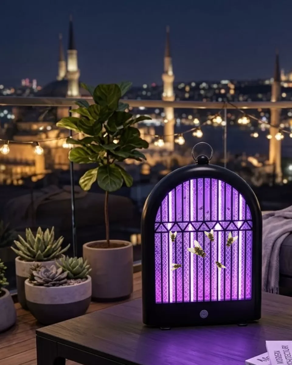 Şarjlı Sessiz Sivrisinek Lambası - UV Teknolojili ve 360° Korumalı Çözüm