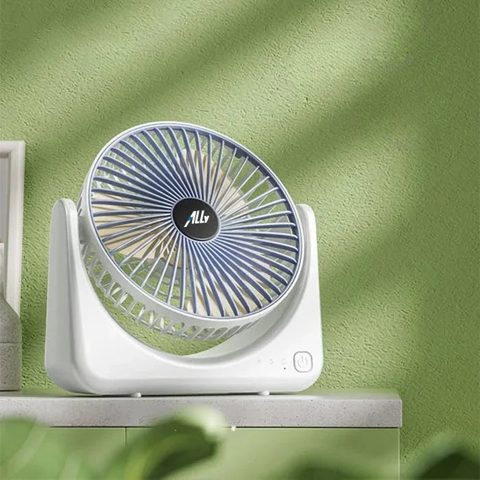 Şarjlı Sessiz Vantilatör - 3 Kademeli 1200 mAh USB Çelik Fan