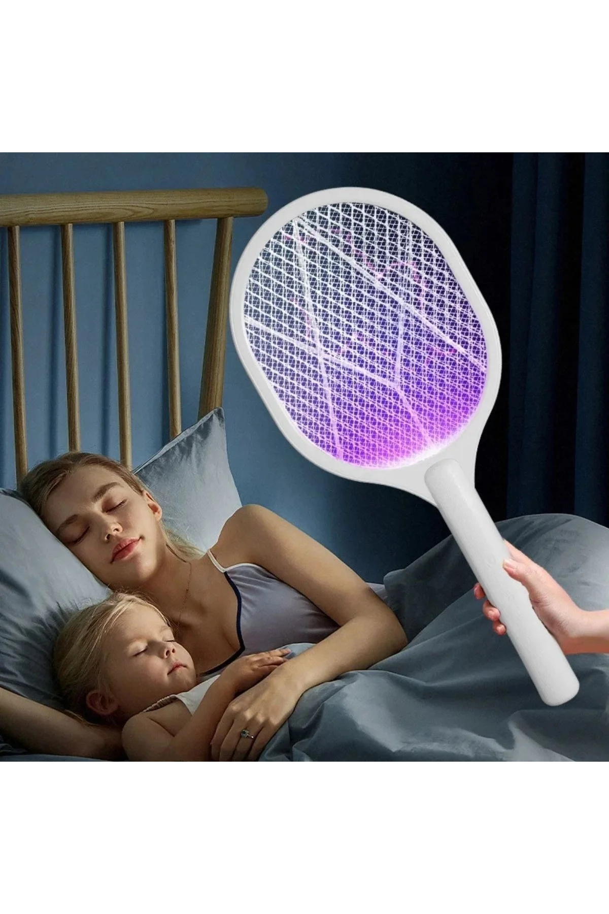 Şarjlı Sinek Öldürücü Masaüstü Standlı,mor Işık Sinek Kovucu Rake