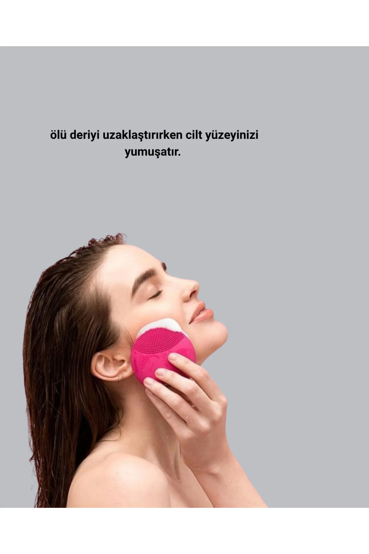 Şarjlı Su Geçirmez Yüz Temizleme ve Masaj Aleti – 3 Fonksiyonlu -