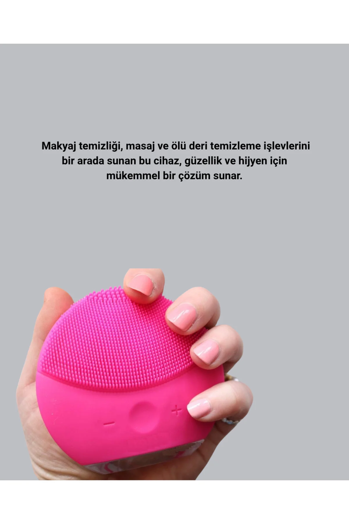 Şarjlı Su Geçirmez Yüz Temizleme ve Masaj Aleti – 3 Fonksiyonlu -