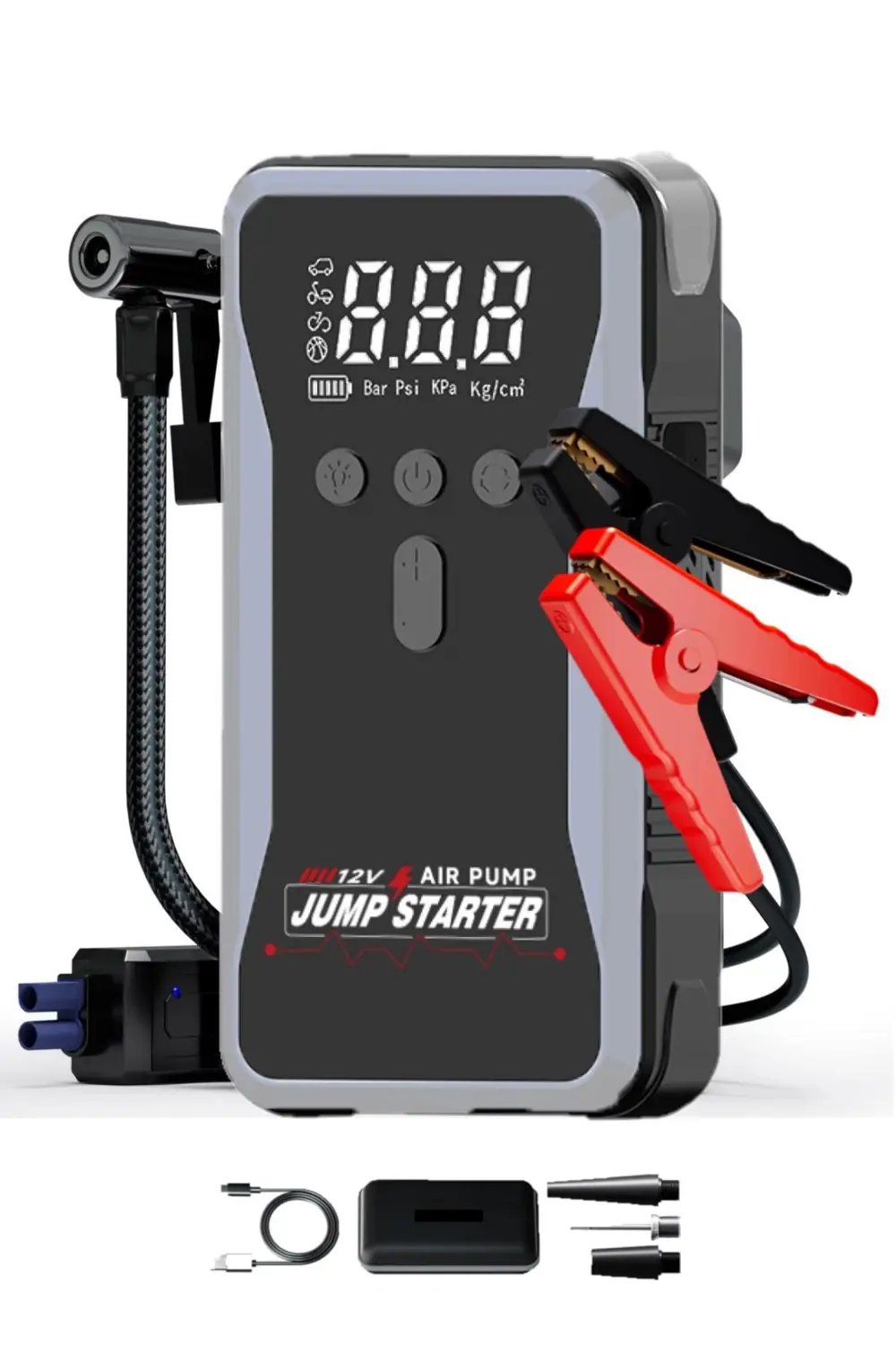 Şarjlı Taşınabilir 12 Volt Akü Takviye Cihazı Lastik Hava Kompres