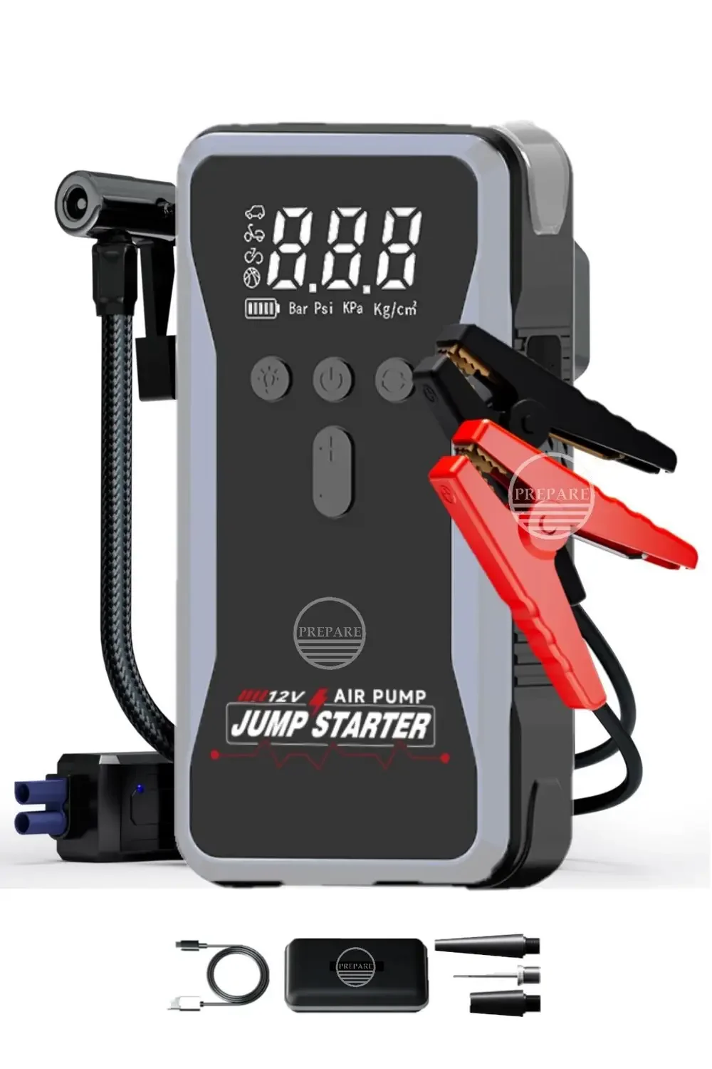Şarjlı Taşınabilir 12 Volt Akü Takviye Cihazı Lastik Hava Kompres