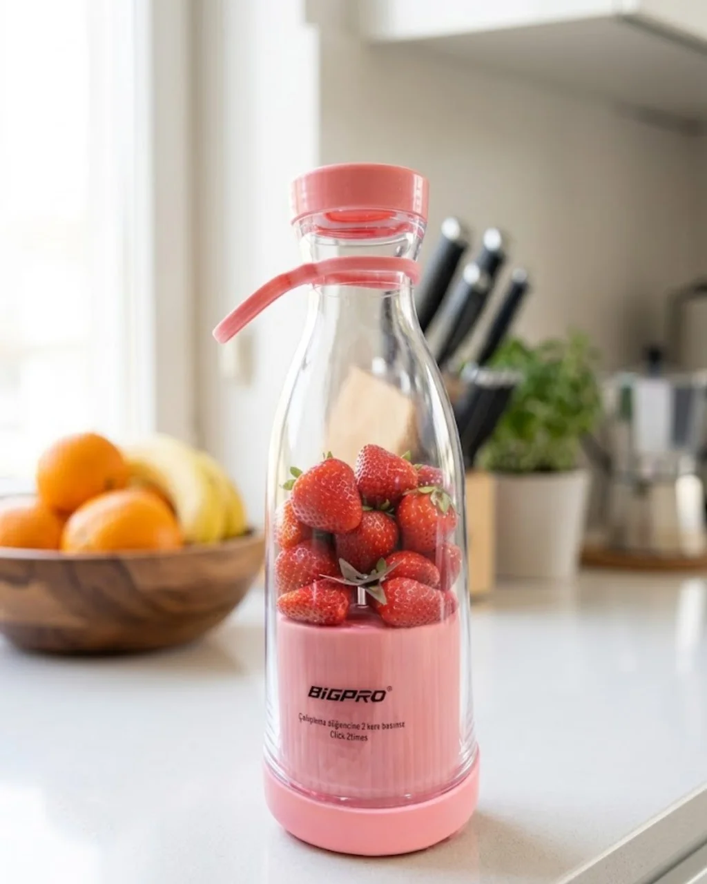 Şarjlı Taşınabilir Blender Usb Kablosuz Smoothie Yapıcı Pratik Kullanım - Lisinya Diğer