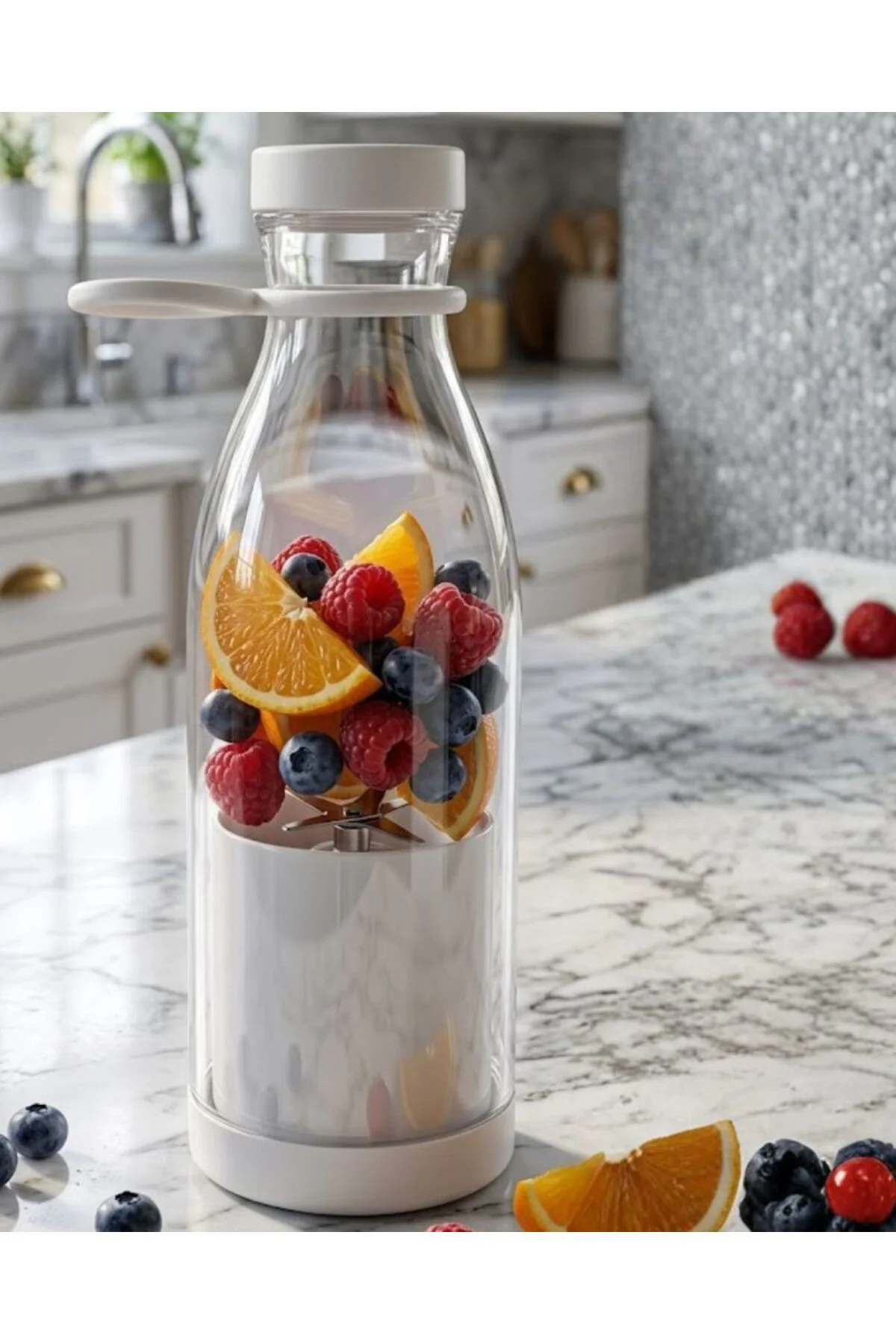 Şarjlı Taşınabilir Blender 380 ml USB Kablosuz Smoothie ve Meyve 