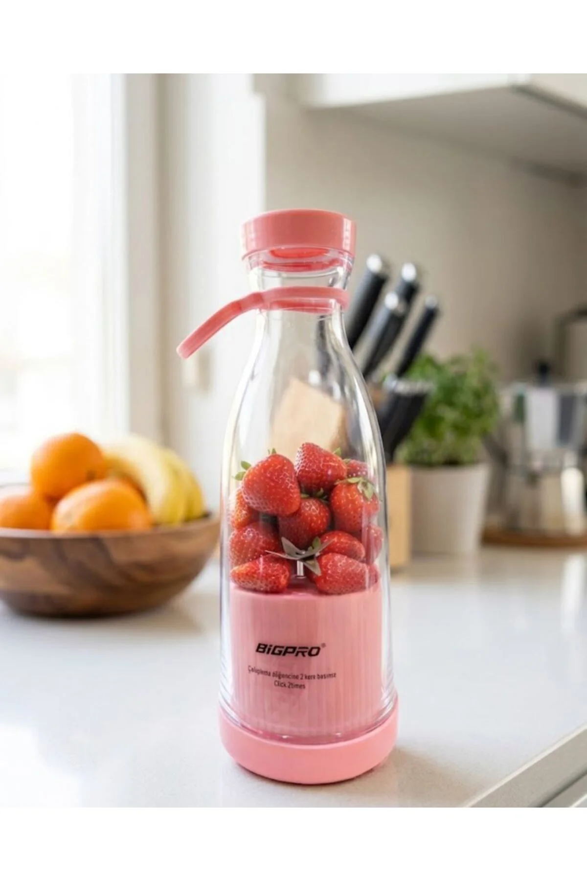 Şarjlı Taşınabilir Blender USB Kablosuz Smoothie Yapıcı Pratik Ku