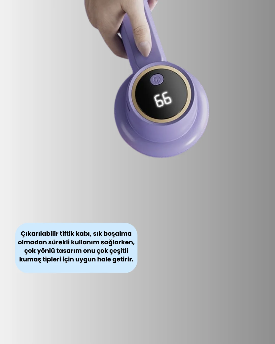 Şarjlı Tiftik Temizleme Makinesi Kablosuz Pratik Kullanım