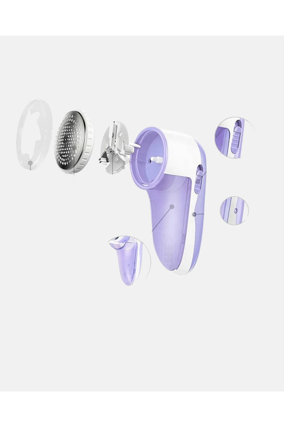 Şarjlı Tiftik Temizleyici – Çıkarılabilir Hazneli, Anti-Statik Fı